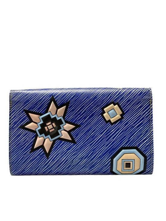 Louis Vuitton Wallet Twist Portefeuille Chain Blue Leather - Picture 2 of 13